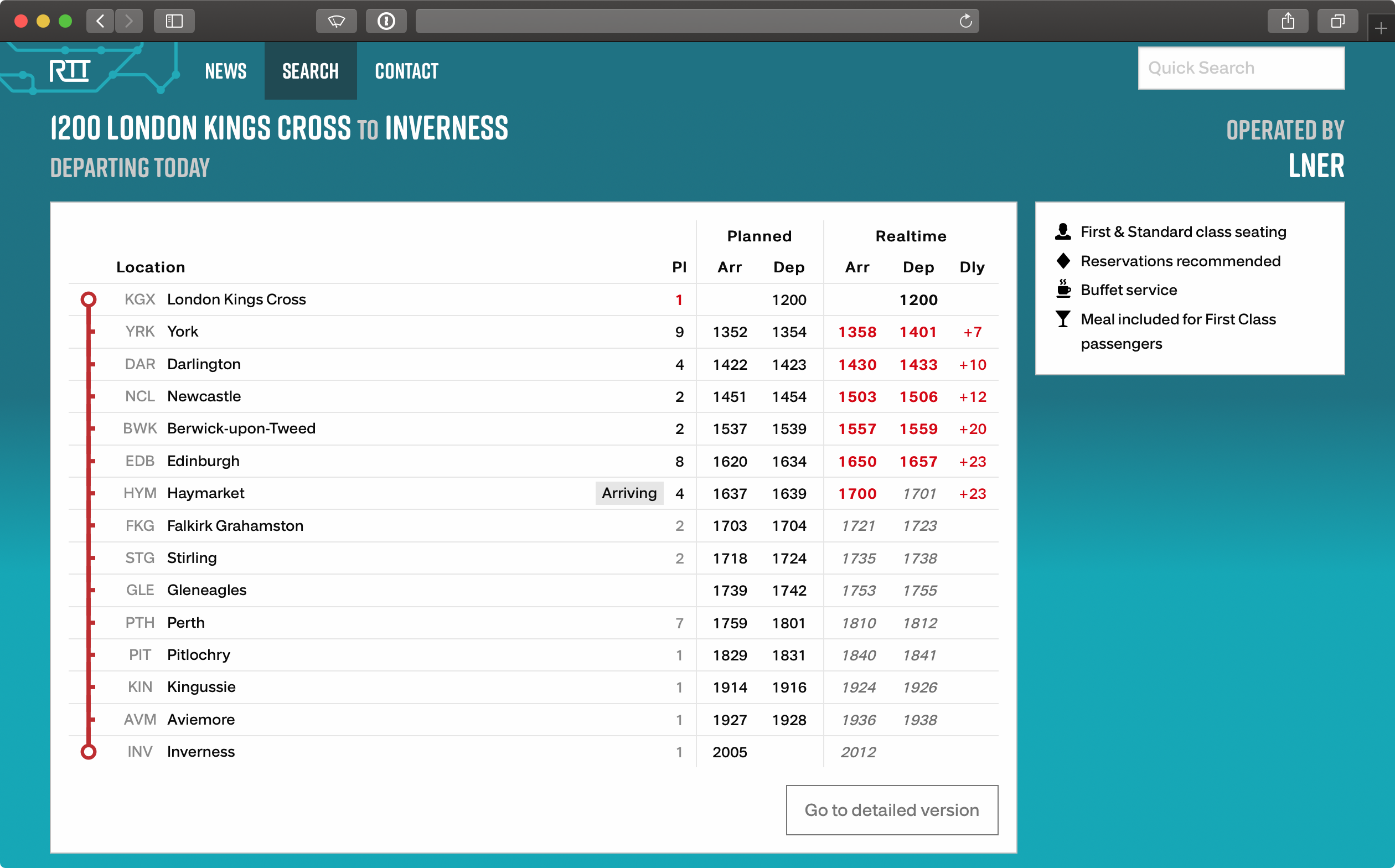 An example of the simple mode on desktop, the Highland Chieftain