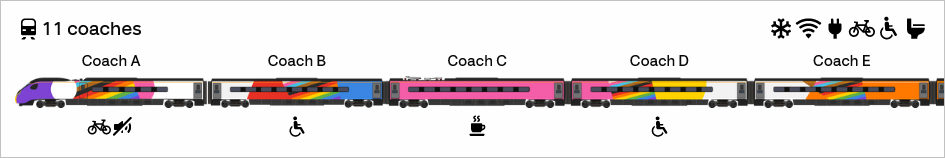 Know Your Train diagram of 390119 ‘Progress’ with standard class leading